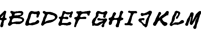 Derelict Font UPPERCASE