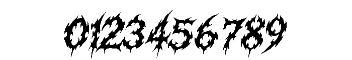 Desecrate Italic Font OTHER CHARS