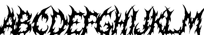 Desecrate Italic Font UPPERCASE