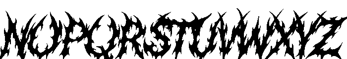 Desecrate Italic Font UPPERCASE