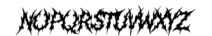 Desecrate Italic Font LOWERCASE