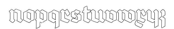 Deutsch-Gotisch Outline Font LOWERCASE