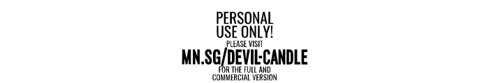 Devil Candle Alt PERSONAL USE Regular Font OTHER CHARS