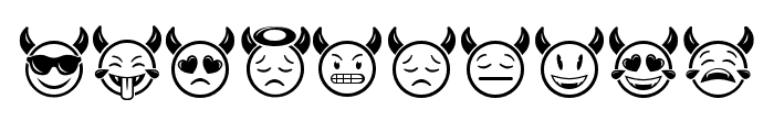 Devil Emoji Regular Font OTHER CHARS