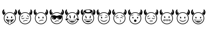 Devil Emoji Regular Font UPPERCASE
