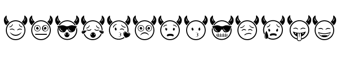 Devil Emoji Regular Font LOWERCASE