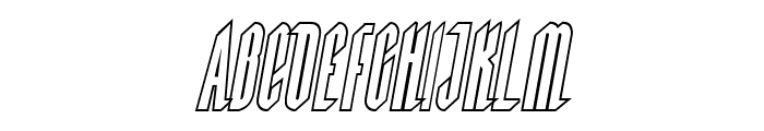 Devil Summoner Outline Italic Font UPPERCASE