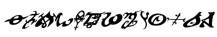 Devil's Tongue Italic Font LOWERCASE