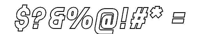Dexoljack Hollow Italic Font OTHER CHARS