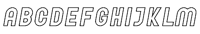 Dexoljack Hollow Italic Font UPPERCASE
