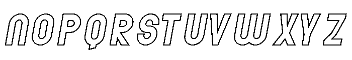 Dexoljack Hollow Italic Font LOWERCASE