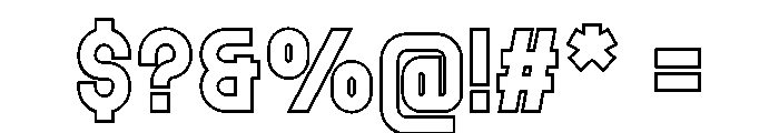 Dexoljack Hollow Font OTHER CHARS