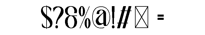 Dezonne Font OTHER CHARS