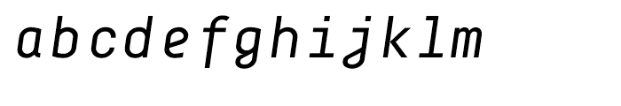 Decima Mono Italic Font LOWERCASE