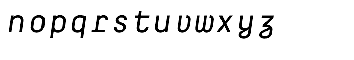 Decima Mono Italic Font LOWERCASE