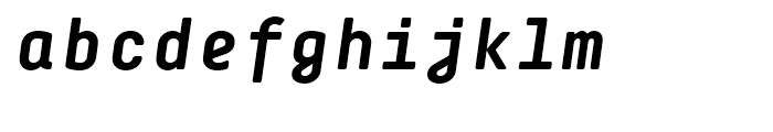 Decima Mono R Bold Italic Font LOWERCASE