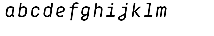 Decima Mono R Italic Font LOWERCASE