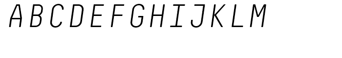 Decima Mono R Light Italic Font UPPERCASE