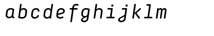 Decima Mono Round Italic Font LOWERCASE