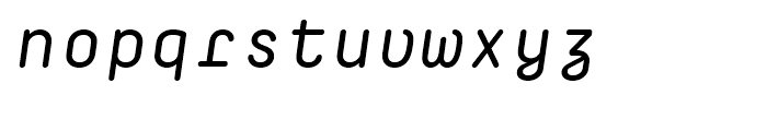 Decima Mono Round Italic Font LOWERCASE