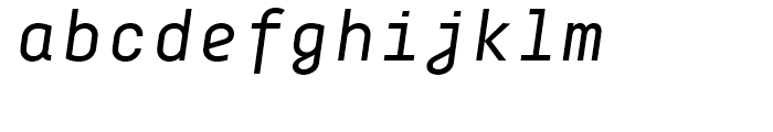 Decima Mono X Italic Font LOWERCASE