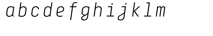 Decima Mono X Light Italic Font LOWERCASE