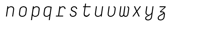 Decima Mono X Light Italic Font LOWERCASE