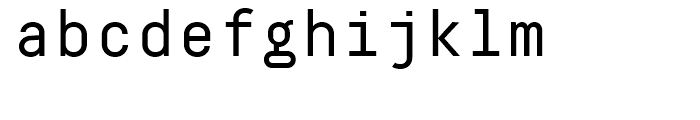 Decima Mono X Regular Font LOWERCASE