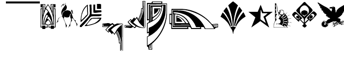 Deco Dingbats Font LOWERCASE