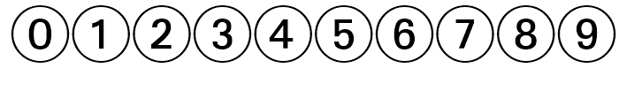 Deconumbers Pi 1 Circle Font OTHER CHARS