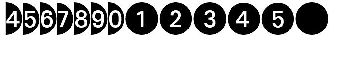Deconumbers Pi 1 Circle Font LOWERCASE