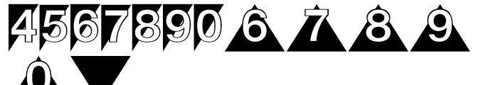 Deconumbers Pi 5 Triangle Font UPPERCASE