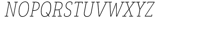 Decour Condensed Thin Italic Font UPPERCASE