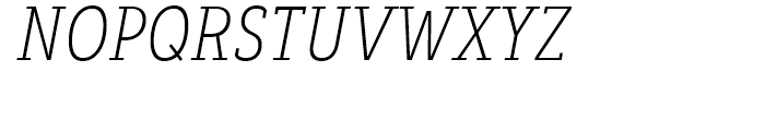 Decour Condensed Ultra Light Italic Font UPPERCASE