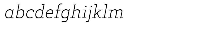 Decour Ultra Light Italic Font LOWERCASE