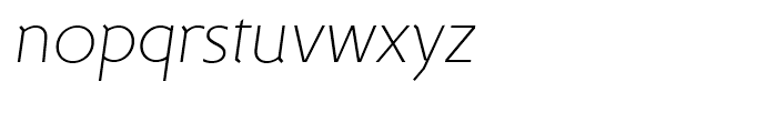 Deedee Thin Italic Font LOWERCASE