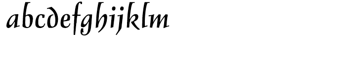 Delphin II Regular Font LOWERCASE