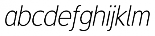Deansgate Condensed Light Italic Font LOWERCASE