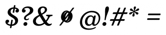 Deccan Medium Italic Font OTHER CHARS