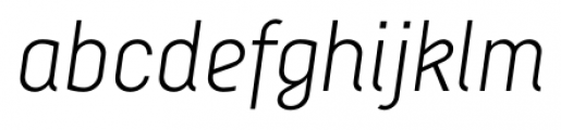 Decima Light Italic Font LOWERCASE