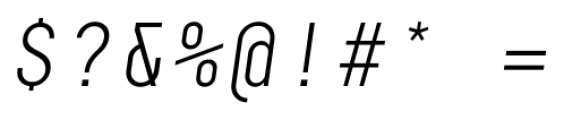 Decima Mono Light Italic Font OTHER CHARS