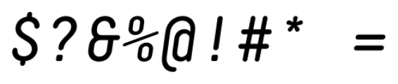 Decima Mono Round Italic Font OTHER CHARS