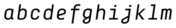 Decima Mono X Italic Font LOWERCASE
