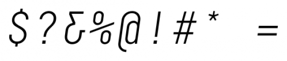 Decima Mono X Light Italic Font OTHER CHARS