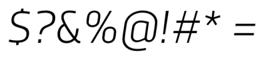 Decima Nova Light Italic Font OTHER CHARS