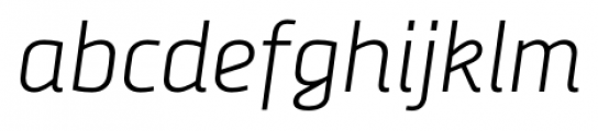 Decima Nova Light Italic Font LOWERCASE