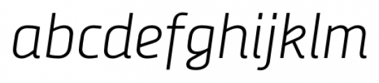 Decima Nova Pro Light Italic Font LOWERCASE