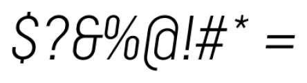 Decima Pro Light Italic Font OTHER CHARS