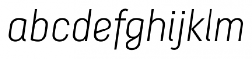 Decima Pro Light Italic Font LOWERCASE