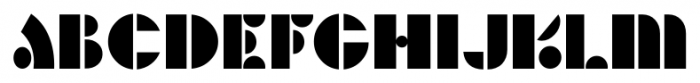 Deco Geometric Stencil JNL Regular Font UPPERCASE